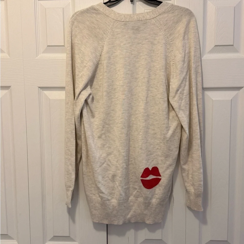 French Connection Cream V-Neck Cardigan Small - Picture 1 of 5